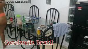 Latina Paty Bumbum Serves Delivery Guy In Lingerie