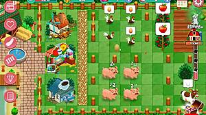 Nutaku booty farm hentai game features young brunette lesbian milf in anal creampie close-up country style