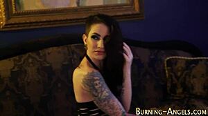 Pierced Skank Gets Facial From Hard Cock.