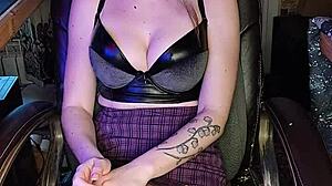 Mature asian whore strips naked and smokes cigarette seductively