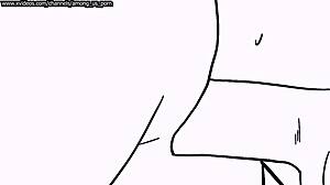 Intense Bareback Fucking in Black and White Animated Gay Porn Part 2