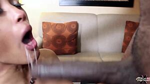 Sean Michaels Shoots Cum On Maxine X's Tongue