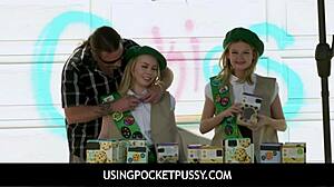 Teen scouts Coco and Haley let their pussies be used freely!