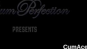 Spicy Centerfold Feels Intense Pleasure From Sperm Load On Face