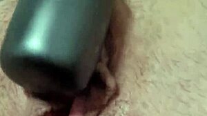 Hairy teen blasts vibrator on her pussy for a huge orgasm!