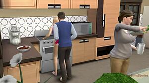 yo, sims 4 stepdad banging stepdaughter in kitchen near wife