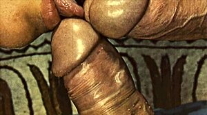 Vintage Mouth Takes on Two Hard Cocks
