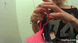 Striking czech teen is seduced in the mall and pounded in pov