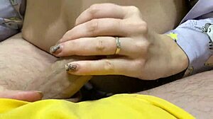 Detailed Scene: Sucking Dildo at Home While Husband Away, Cum in Mouth from Blowjob