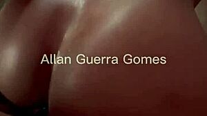 Dana Bueno has sex in the backyard with MMA fighter Allan Guerra Gomes