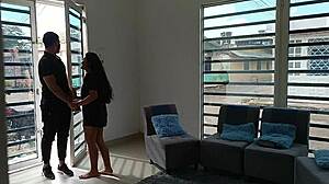 The delivery guy arrives and she pays with sex because she has no money.