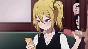 Hayasaka Ai gives intense handjob in hentai anime, leading to cum