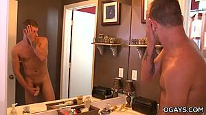 Massive Cock Drills Tattooed Gay Guy in Steamy Shower