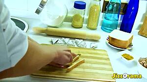 Big tits blonde feels intense pleasure in hard fucking session.