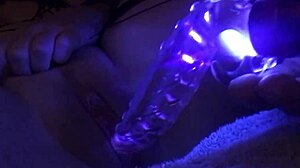 Glow in the Dark Pussy Full Video with Toys and Dildo Play 😏