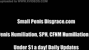 Mistress Humiliates Slave's Tiny Cock in BDSM Session