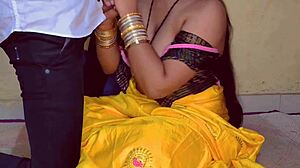 Indian stepmom receives anniversary surprise with steamy cock action