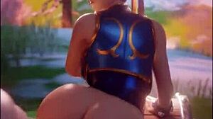 chun li in fortnite style anime battle