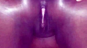 This ebony dirty slut feels intense pleasure while fingering her bbw ass