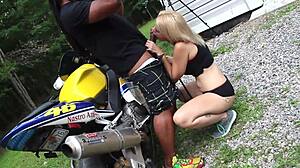 nadia white hops off bike to deepthroat don whoe's thick rod! 🔥💦