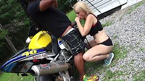 nadia white hops off bike to deepthroat don whoe's thick rod! 🔥💦
