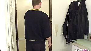 Postman Catches Tight German Teen And Fucks Her!