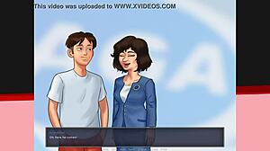 Summertime Saga episode 32: Kiss me scene.