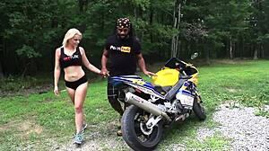 nadia white hops off bike to deepthroat don whoe's thick rod! 🔥💦