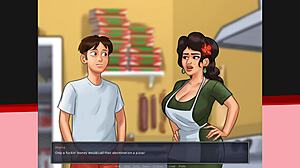 Summertime Saga episode 32: Kiss me scene.