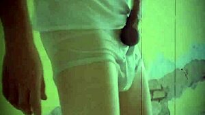 gay fetish video featuring alejandro mistral's monster cock in wet panties