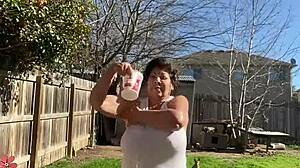 Wet Shirt Amateur with Natural Tits