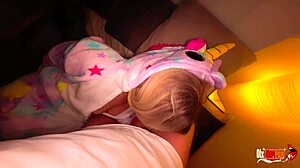 I Put My Dick In My Stepdaughter's Mouth And She Wakes Up Sucking