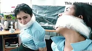 young latinas gagged extremely tight in wild scenes.