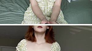 masturbation session with redhead nymph solo play