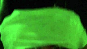 A sexy couple has fun with the postal guy in their home.