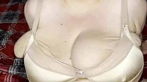 peyton thomas shows off her huge oiled tits in suggestive poses