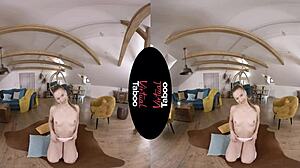 Blonde Spreads Legs Wide