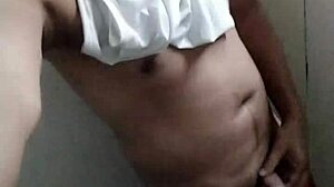 she starts masturbating slowly, exploring her pussy with gentle touches, building up to intense fucking sensations