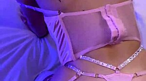 Stunning busty blonde performs her first porn in various positions