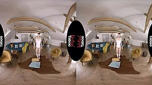 Blonde Spreads Legs Wide