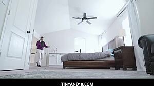 I feel teen lily's petite body getting stuffed by chris's big dick in an epic fucking session