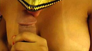 Kátia gives an amazing blowjob with natural tits!