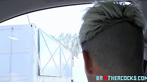 Gay Brothers Pick Up Random Big Black Cock For Bareback Fucking In Car