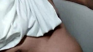 she starts masturbating slowly, exploring her pussy with gentle touches, building up to intense fucking sensations