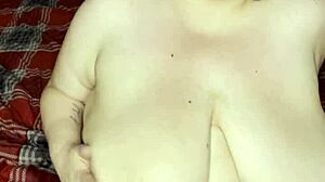 peyton thomas shows off her huge oiled tits in suggestive poses