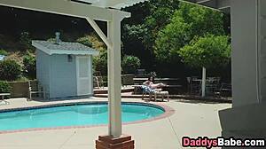 Brunette teen says, 'Bribe stepdad with blowjob in taboo encounter!'