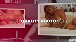 Lingerie Bandit Teases and Sucks Big Black Cock