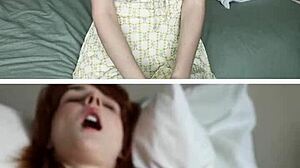 masturbation session with redhead nymph solo play