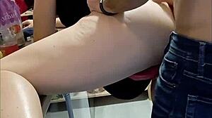 I am the french slut in black satin dress, getting fucked doggystyle with blowjob and pov, talking dirty in french