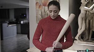 A paranoid teen 18+ bitch gets roughly fucked by a perv stranger.